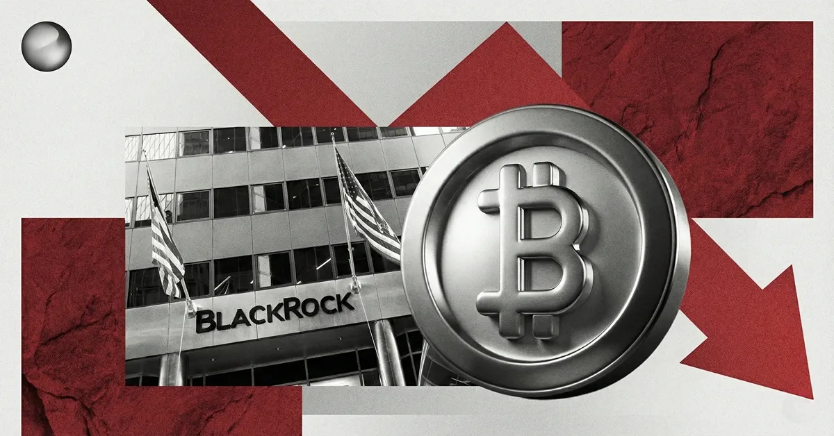 BlackRock branding and a bitcoin symbol, illustrating a follow-up report on Coinbase Prime transfers and IBIT holdings changes.