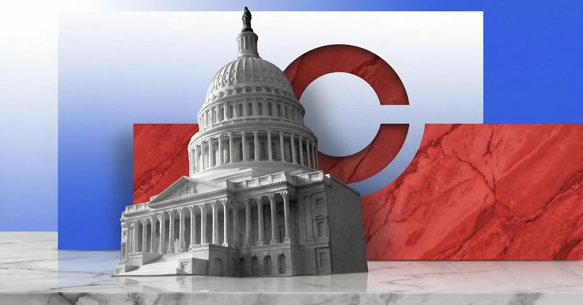 U.S. Capitol building with a bold “C” symbol behind it, representing Coinbase’s pivotal role in crypto regulatory discussions, Congressional involvement, and evolving digital asset legislation in the United States