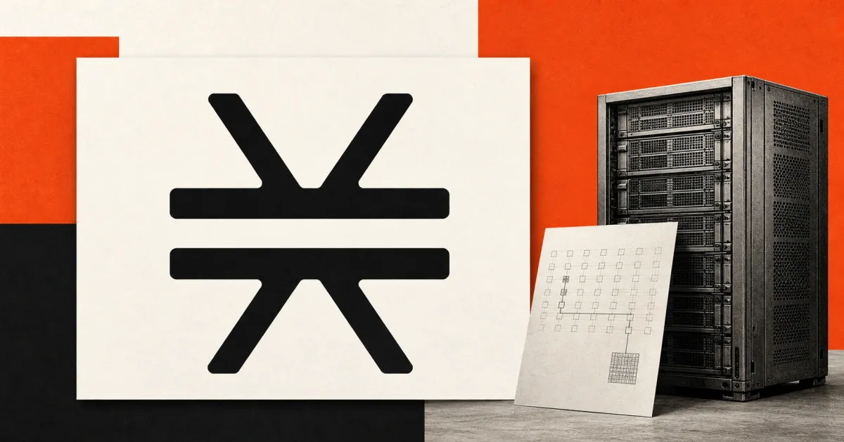 Official black Stacks logo on a large off-white protocol plaque beside a greyscale server rack and a generic block-height document on orange and charcoal editorial panels.